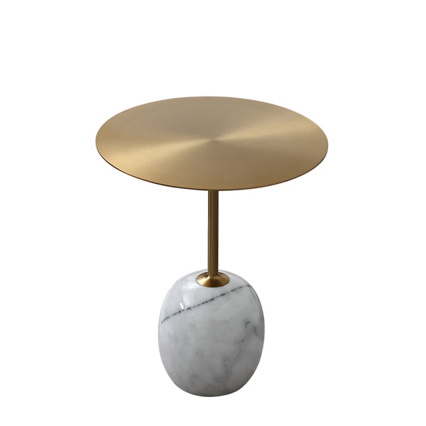 Nature Oval Marble End Table -  westmenlights