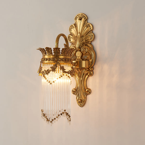 gilt bronze french sconce with crystal lampshades -  westmenlights