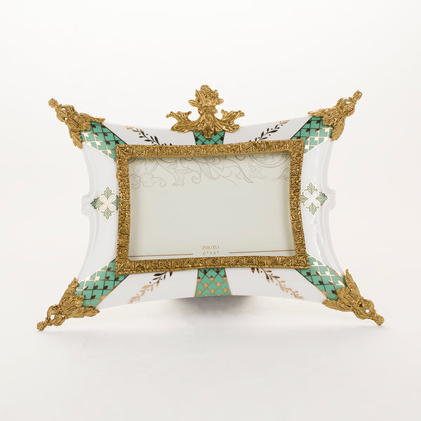 KIMI gilt bronze photo frames with porcelain
