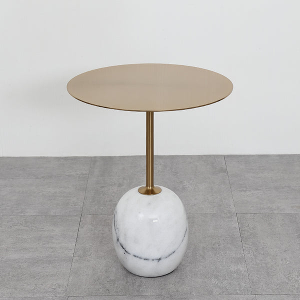 Nature Oval Marble End Table -  westmenlights