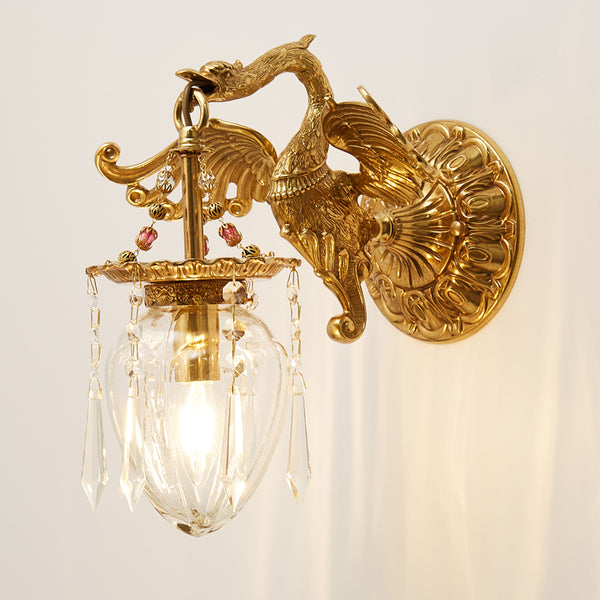 gilt bronze sconce with glass lampshades -  westmenlights
