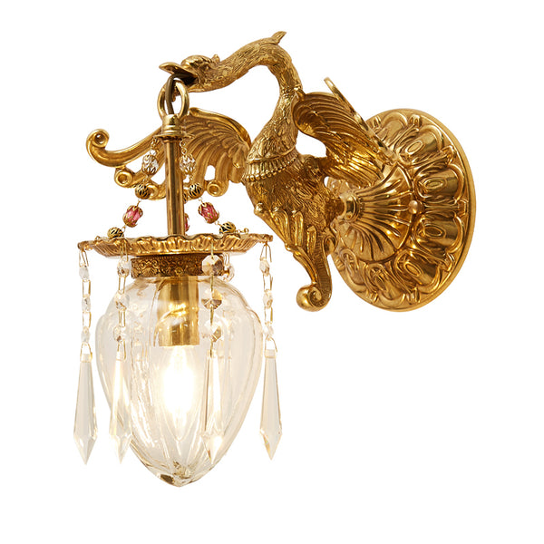 gilt bronze sconce with glass lampshades -  westmenlights