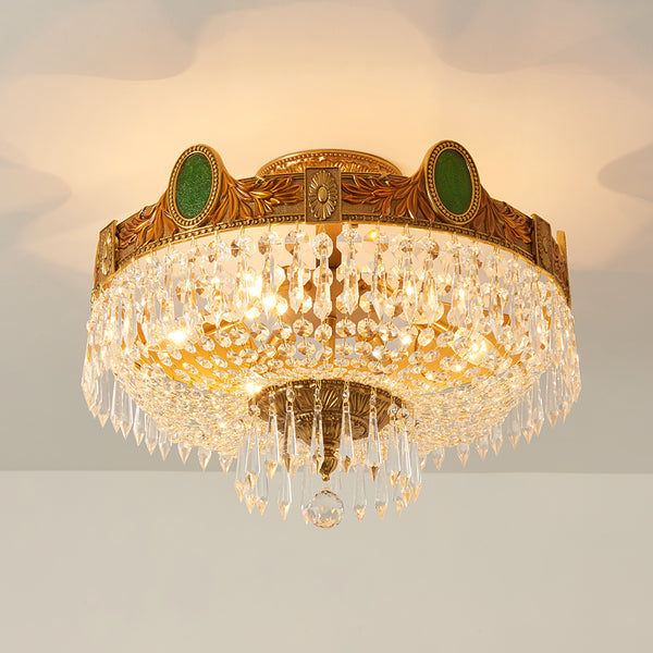 luxury ceiling lights with gilt bronze and crystal lampshades -  westmenlights