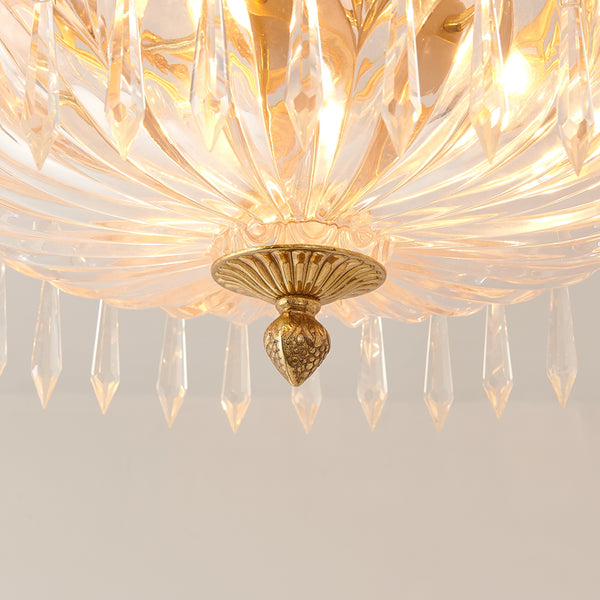 gilt bronze ceiling light with crystal lampshades -  westmenlights