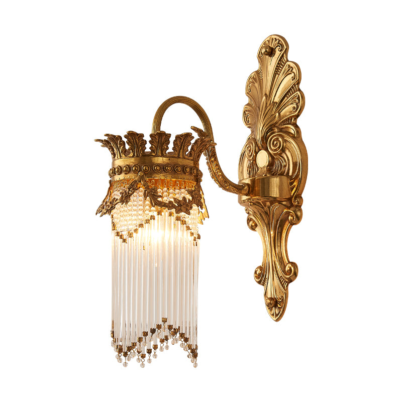 gilt bronze french sconce with crystal lampshades -  westmenlights