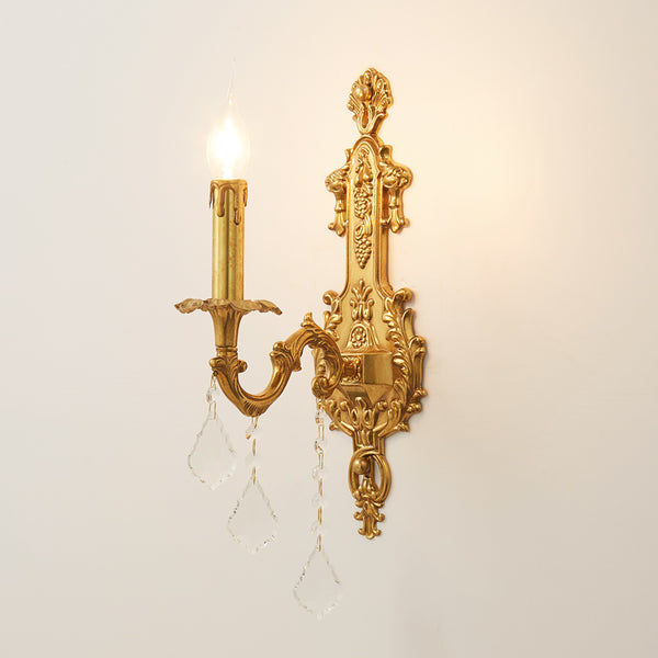 hallway gilt bronze sconce handcrafted wall lamp | Candle -  westmenlights