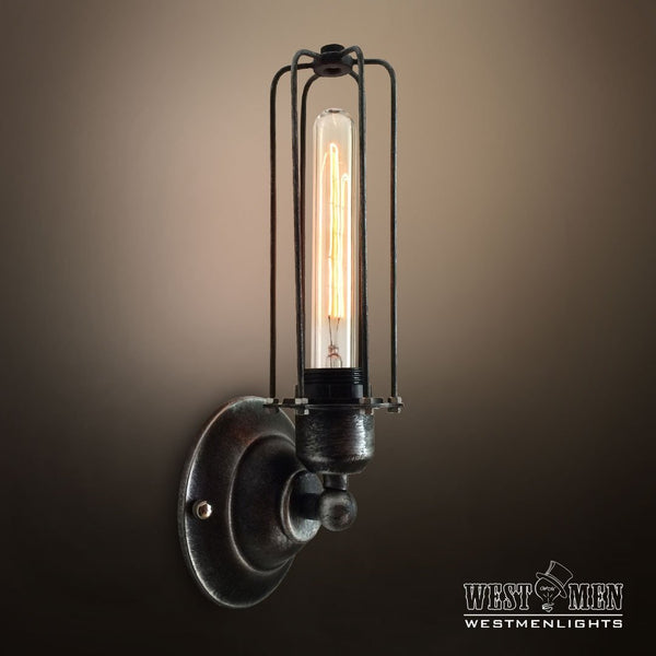 Cylinder 1 Light Cage Wall Sconce -  westmenlights