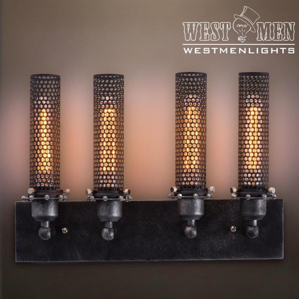 Grid 4 Lights Vanity Lighting Wall Sconce -  westmenlights